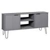 Image de vidaXL Meuble TV New York Gris Bois de pin massif