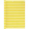 Image de vidaXL Écran de balcon Jaune et blanc 120x500 cm PEHD