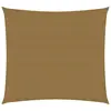 Image de vidaXL Voile d'ombrage 160 g/m² Taupe 3x3 m PEHD