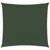 Image de vidaXL Voile d'ombrage 160 g/m² Vert foncé 2x2 m PEHD