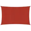 Image de vidaXL Voile d'ombrage 160 g/m² Rouge 3,5x5 m PEHD