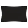 Image de vidaXL Voile d'ombrage 160 g/m² rectangulaire noir 6x8 m PEHD