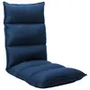 Image de vidaXL Chaise pliable de sol Bleu Tissu