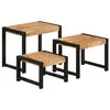 Image de vidaXL Tables gigognes 3 pcs Bois solide