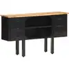 Image de vidaXL Buffet 110x30x65 cm Bois de manguier massif brut et acier