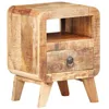 Image de vidaXL Table de chevet 30x30x41 cm Bois de manguier brut