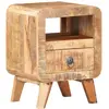Image de vidaXL Table de chevet 30x30x41 cm Bois de manguier brut