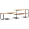 Image de vidaXL Meuble TV 180x30x50 cm Bois de manguier brut