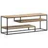 Image de vidaXL Meuble TV 130x30x45 cm Bois de manguier brut