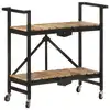 Image de vidaXL Chariot de cuisine 87x36x81 cm Bois massif de manguier
