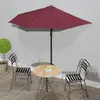 Image de vidaXL Parasol de balcon mât en aluminium Bordeaux 270x144x222 cm Demi