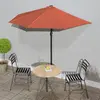 Image de vidaXL Parasol de balcon et mât en aluminium Terre cuite 270x144x222cm