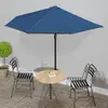 Image de vidaXL Parasol de balcon avec mât en aluminium Bleu 300x155x223cm Demi