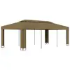 Image de vidaXL Tonnelle avec double toit 3x6 m Taupe 180 g/m²