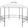 Image de vidaXL Belvédère de jardin 323x275x265 cm Blanc 180 g/m²