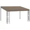 Image de vidaXL Belvédère mural 4x3 m Taupe Tissu