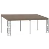Image de Tonnelle murale 6x3m tissu taupe