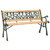 Image de vidaXL Banc de jardin 122 cm fonte et bois de sapin massif