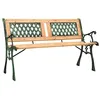 Image de vidaXL Banc de jardin 122 cm fonte et bois de sapin massif