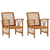 Image de vidaXL Chaises de jardin lot de 2 Bois d'acacia massif