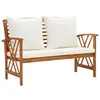 Image de vidaXL Banc de jardin avec coussins 119 cm Bois solide d'acacia