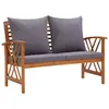 Image de vidaXL Banc de jardin avec coussins 119 cm Bois solide d'acacia