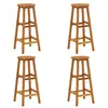 Image de vidaXL Tabourets de bar lot de 4 bois d'acacia solide