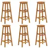 Image de vidaXL Tabourets de bar lot de 6 bois d'acacia solide