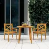 Image de vidaXL Chaises à manger d'extérieur lot de 2 Bois d'acacia massif