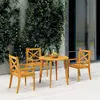 Image de vidaXL Chaises à manger d'extérieur lot de 3 Bois d'acacia massif