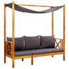 Image de vidaXL Banc de jardin avec auvent Bois d'acacia solide