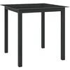 Image de vidaXL Table de jardin Noir 80x80x74 cm Aluminium et verre