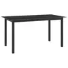 Image de vidaXL Table de jardin Noir 150x90x74 cm Aluminium et verre