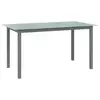 Image de vidaXL Table de jardin Gris clair 150x90x74 cm Aluminium et verre