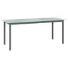 Image de vidaXL Table de jardin Gris clair 190x90x74 cm Aluminium et verre