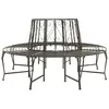 Image de vidaXL Bancs d'Arbre 1-Nombre de places Ø 160 x 89 cm Acier