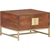 Image de vidaXL Table basse Marron miel 67x67x45 cm Bois solide d'acacia