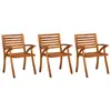 Image de vidaXL Chaises de jardin lot de 3 Bois d'acacia solide