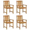 Image de vidaXL Chaises de jardin lot de 4 Bois d'acacia solide