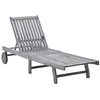 Image de vidaXL Chaise longue Bois d'acacia solide