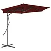 Image de vidaXL Parasol de Jardin avec Mât en Acier, Pare-soleil de Patio, Abri de Soleil, Parasol de Terrasse Extérieur, Rouge Bordeaux 300x230 cm