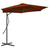 Image de vidaXL Parasol de jardin avec mât en acier terre cuite 300x230 cm