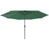 Image de vidaXL Parasol de jardin avec lumières LED et mât en métal 400 cm vert