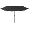 Image de vidaXL Parasol de jardin avec lumières LED et mât en métal 400 cm noir