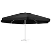 Image de vidaXL Tissu de remplacement pour parasol d'extérieur Noir 610 cm