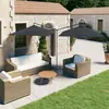 Image de vidaXL Parasol de jardin double avec mât en acier anthracite 600x300cm