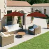 Image de vidaXL Parasol de jardin double et mât en acier terre cuite 600x300 cm