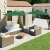 Image de vidaXL Parasol de jardin double avec mât en acier vert 600 cm