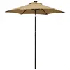 Image de vidaXL Parasol de jardin avec lumières LED taupe 200x211 cm aluminium