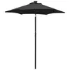 Image de vidaXL Parasol de jardin avec lumières LED noir 200x211 cm aluminium